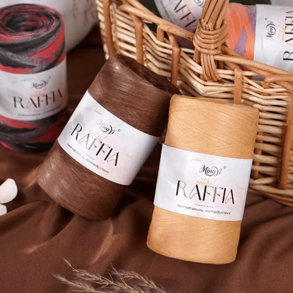 DIYマルチカラーラフィア糸 DIY手編みラフィアコードかぎ - Crochet Bag Raffia のレビューと価格