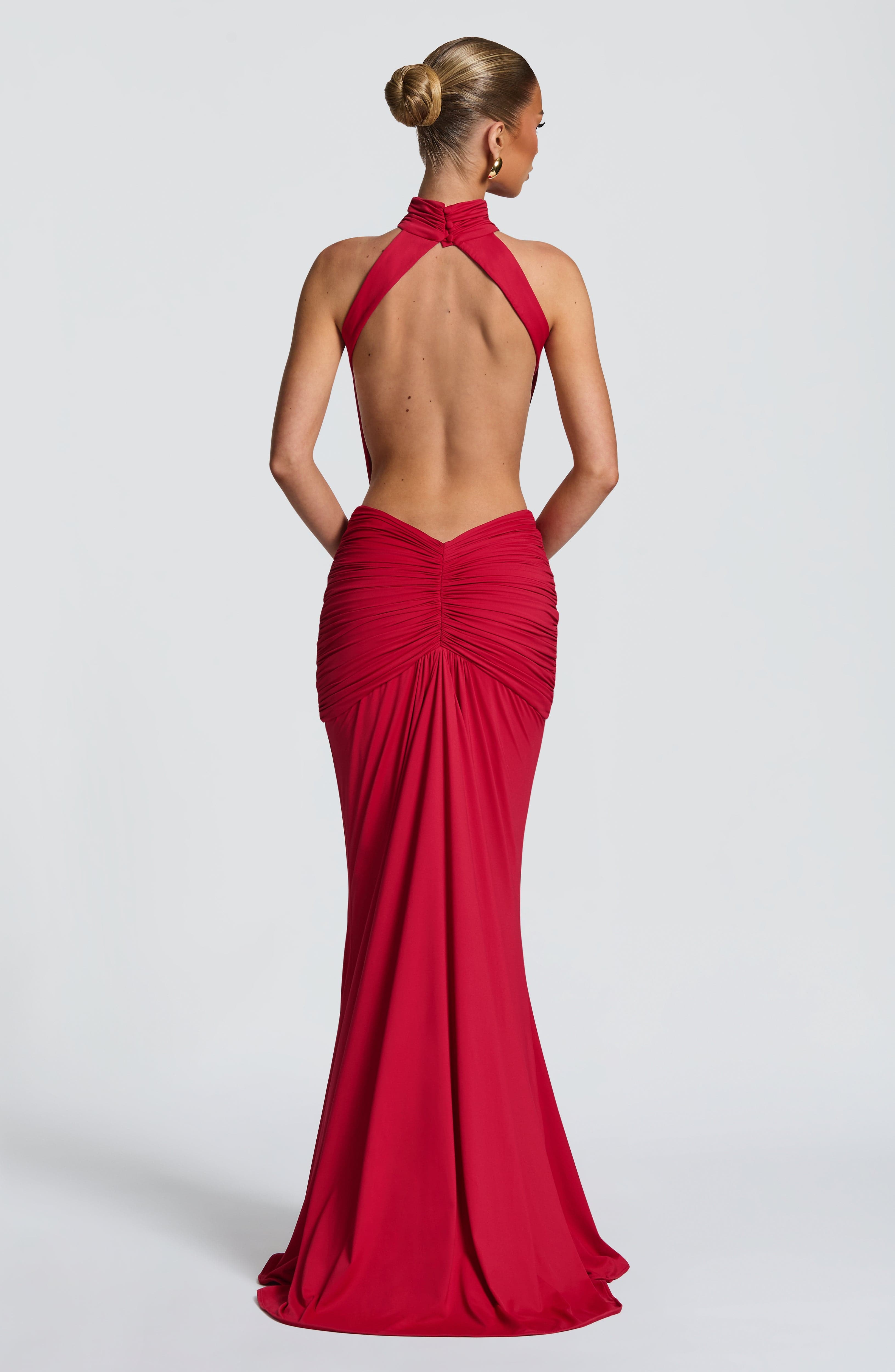 ホルターネックハイネックカットアウトウエストバックレスマキシ - Maxi Dress Halter のレビューと価格