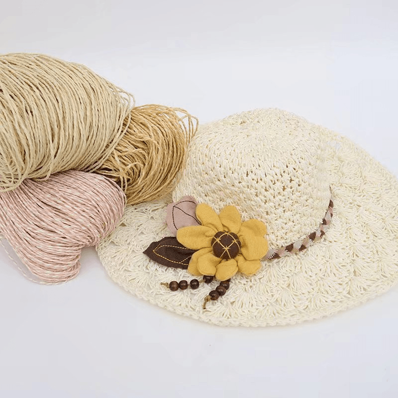 200g 2プライコットンラフィアヤーン、手編み、かぎ針編み - Crochet Bag Raffia のレビューと価格