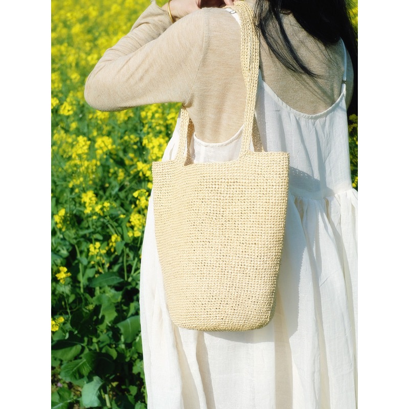 330gラフィアヤーン、手編み麦わら帽子、家庭用扇子バッグ、 - Crochet Bag Raffia のレビューと価格